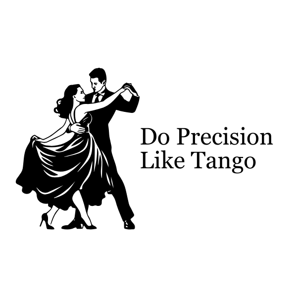 Elegant tango couple in black silhouette symbolizing precision and sharp execution in branding and strategy